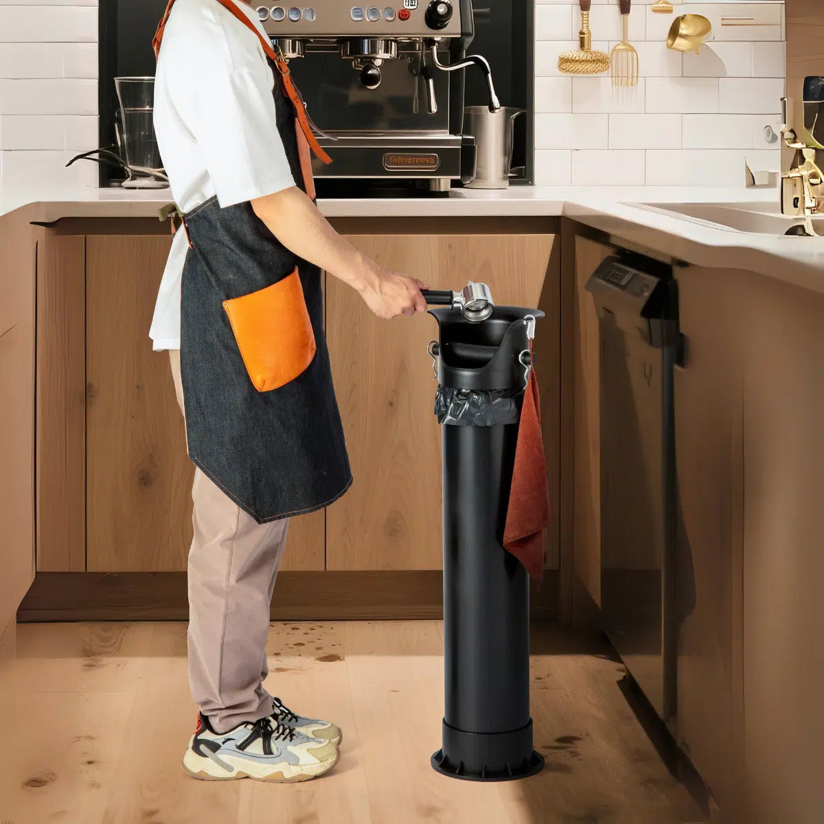 KH Khafe® Coffee Knock Box Vertical Black - Image 4
