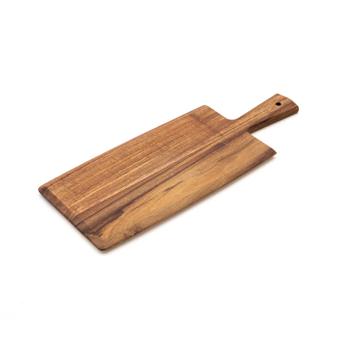 KH HandKraft®Acacia Paddle Serving Board With Handle - Image 5
