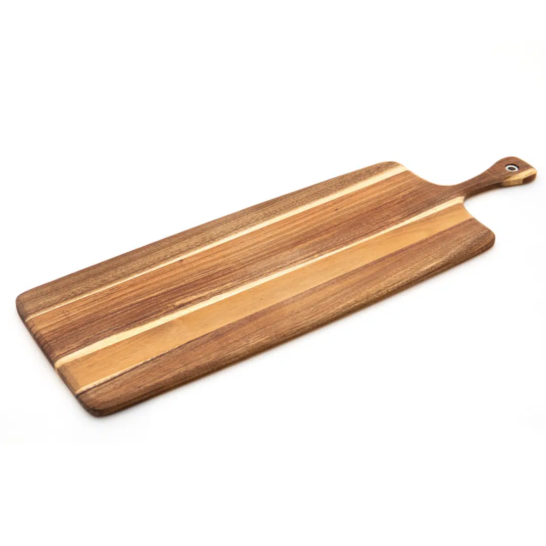 KH HandKraft®Acacia Paddle Serving Board With Handle - Image 8