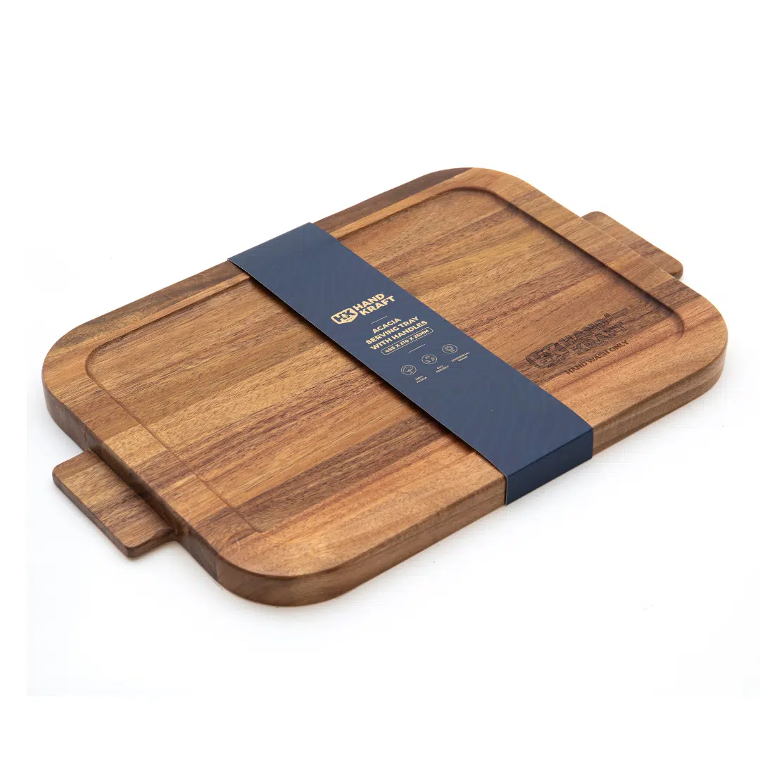 KH HandKraft®Acacia Serving Tray With Handles - Image 4