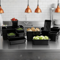 GN Black Food Pans PC