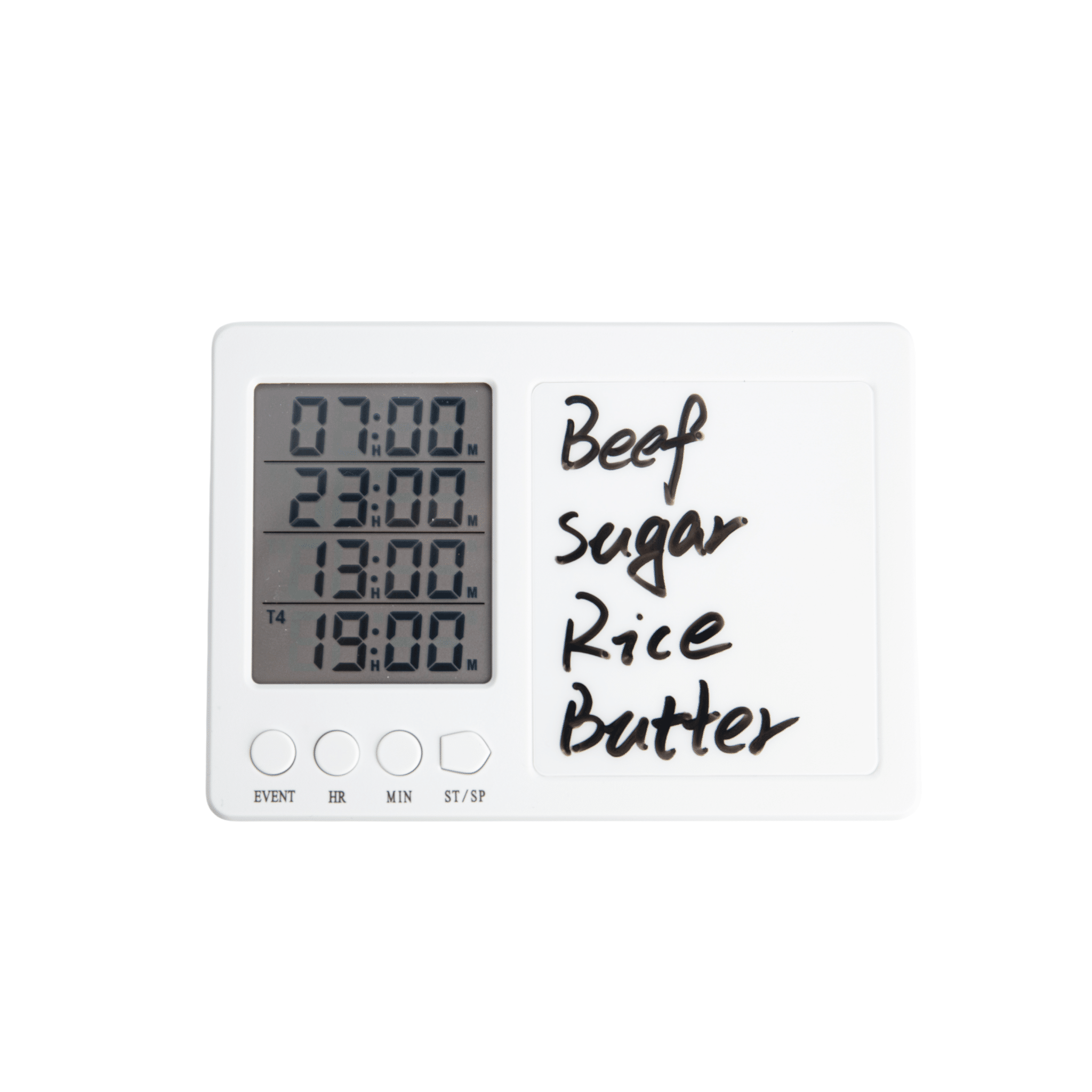 19558 4 Channel Digital Dual Kitchen Timer Whiteboard