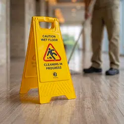 KH Wet Floor Sign Yellow